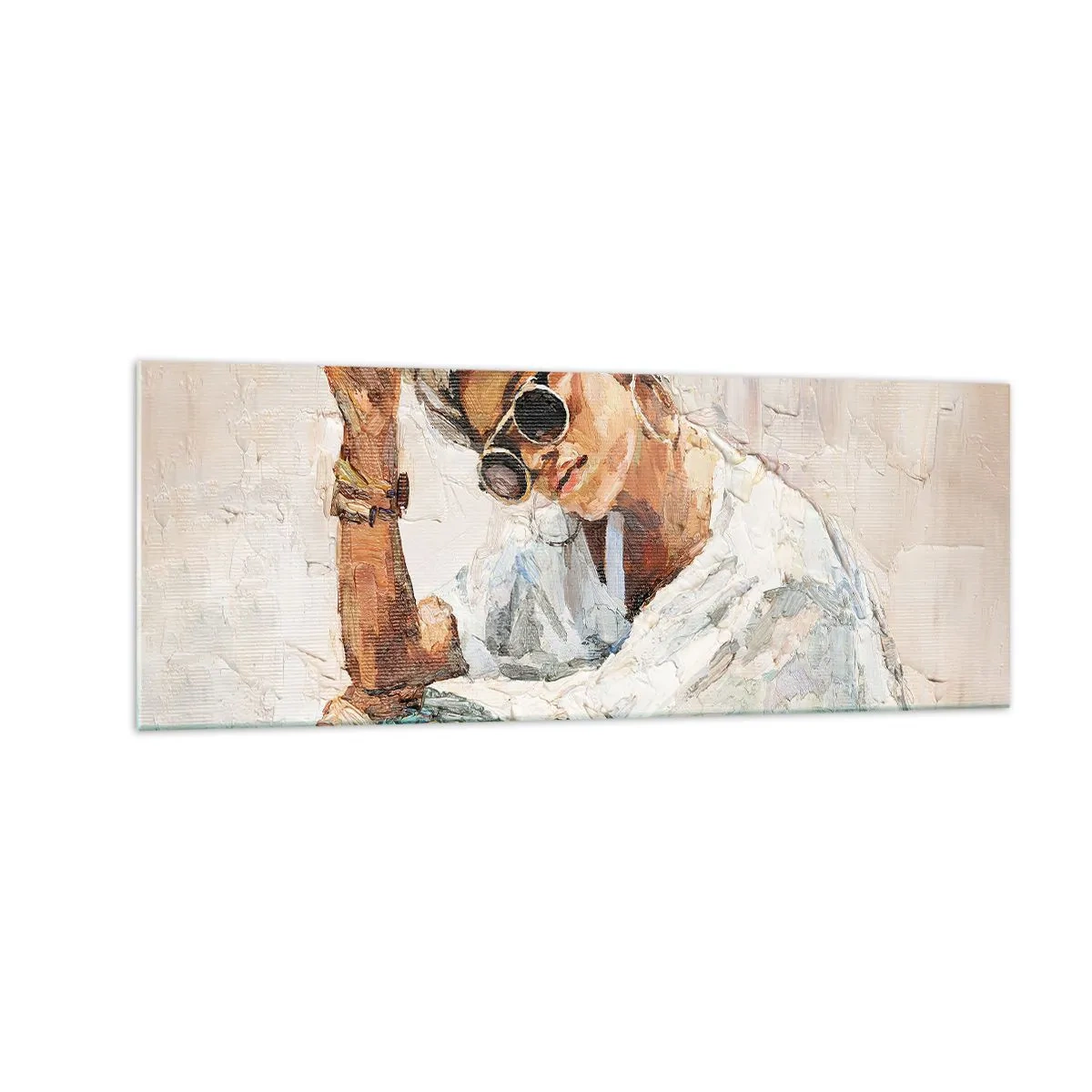 Obraz na skle - Portrét v plném slunci - 140x50 cm