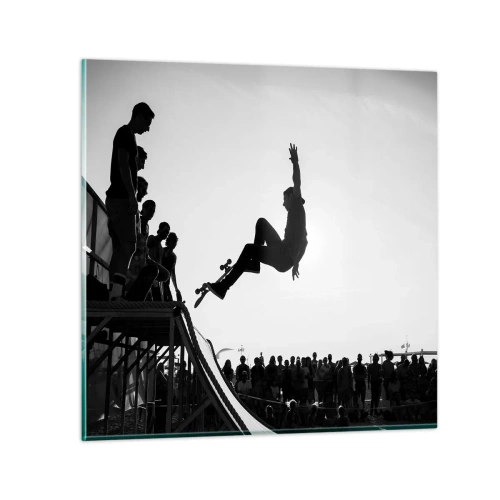 Obraz na skle - Hrdinové a diváci - 60x60 cm
