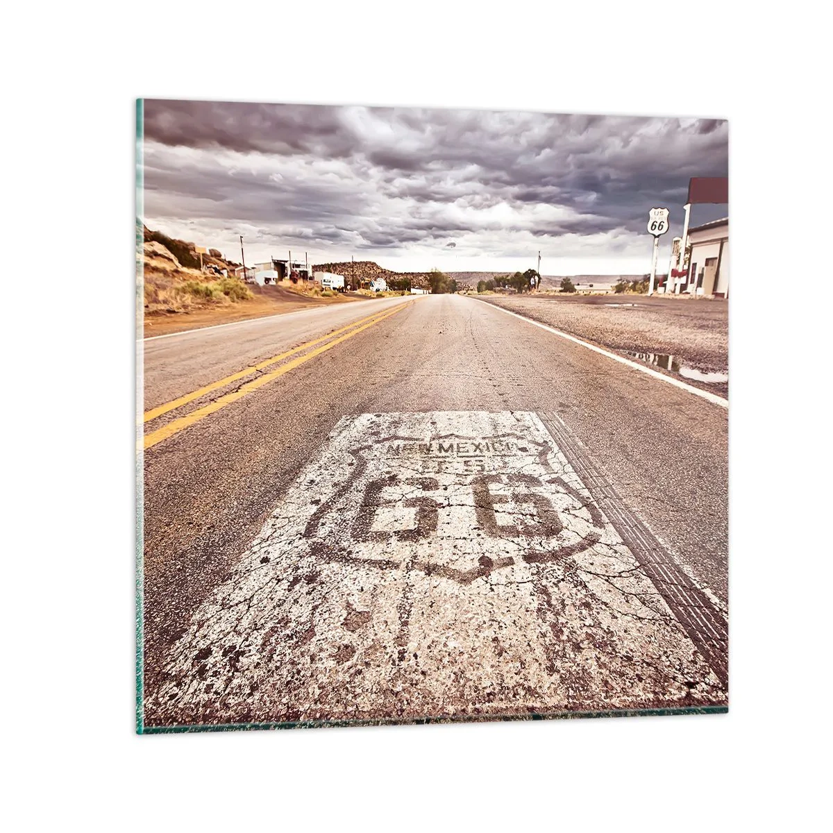 Obraz na skle - Mother Road - americká legenda - 40x40 cm