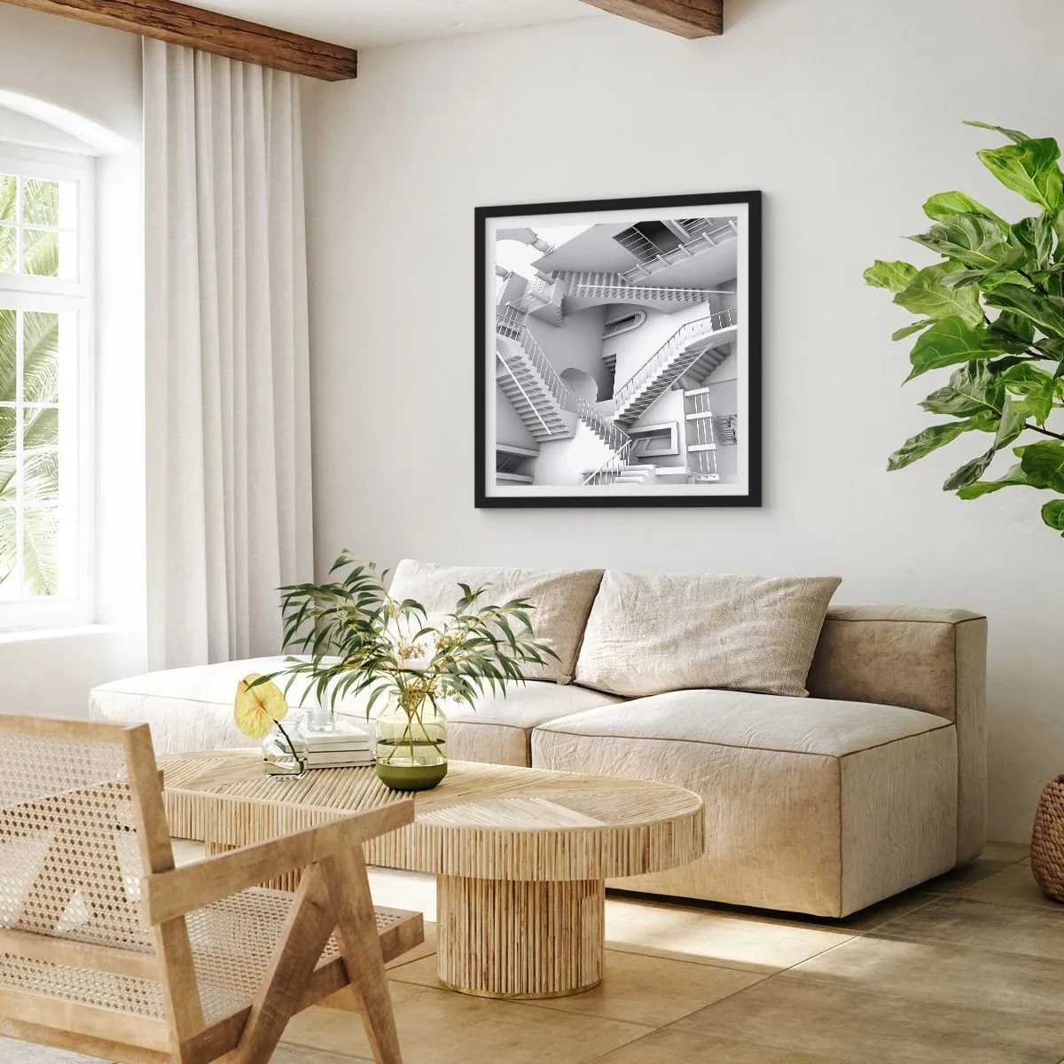 Plakát v černém rámu - Paradoxy prostoru - 60x60 cm