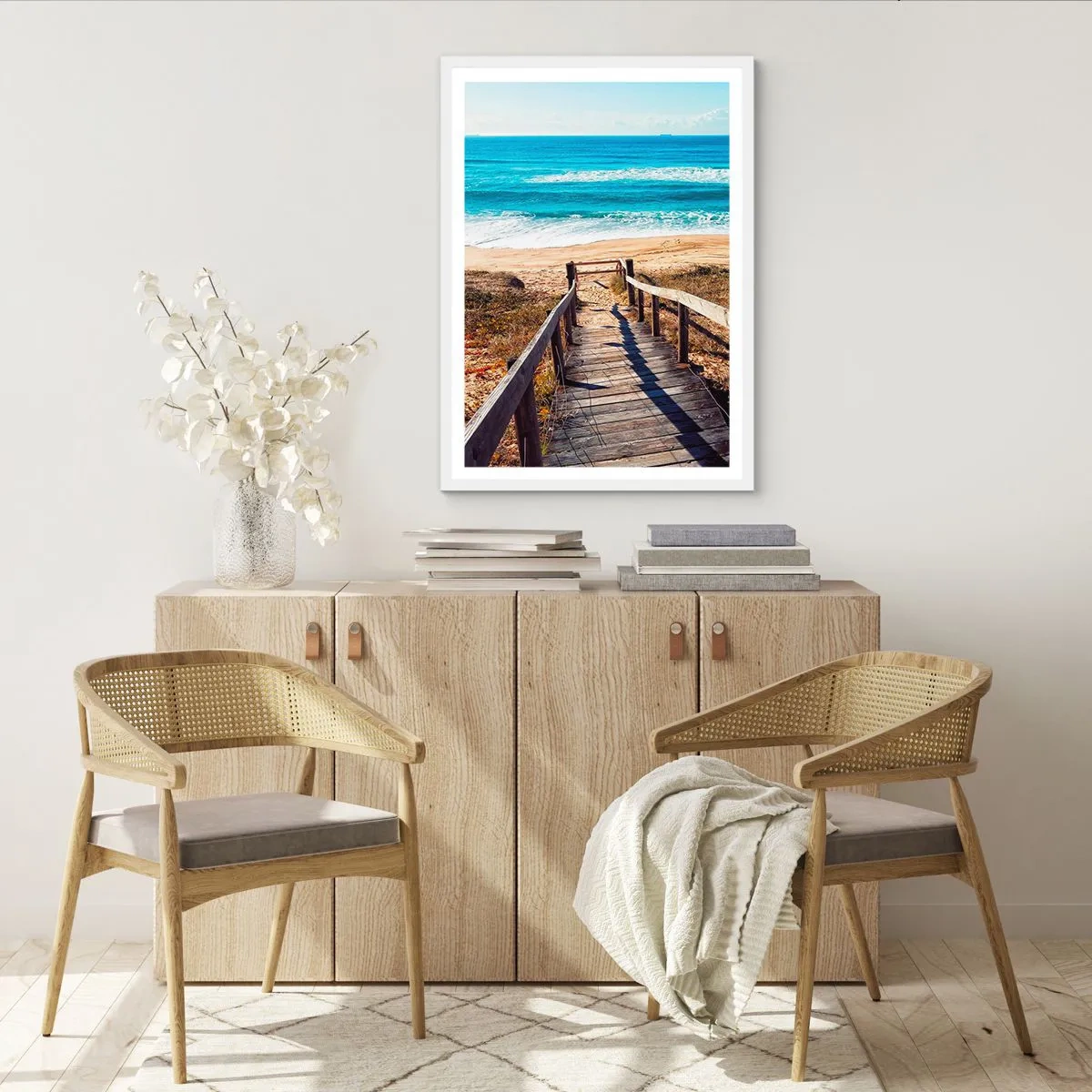 Plakát v bílém rámu - Běž! - 50x70 cm