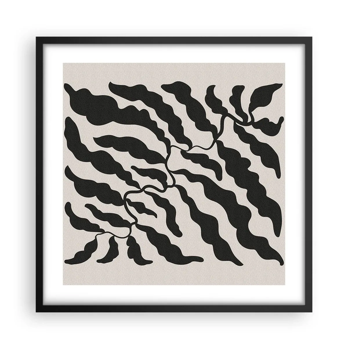 Plakát v černém rámu - Povaha čtverce - 50x50 cm