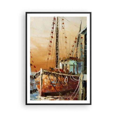 Plakát v černém rámu - Klidný návrat - 70x100 cm