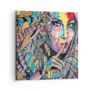 Obraz na plátně - Mlč, než pochopíš - 70x70 cm