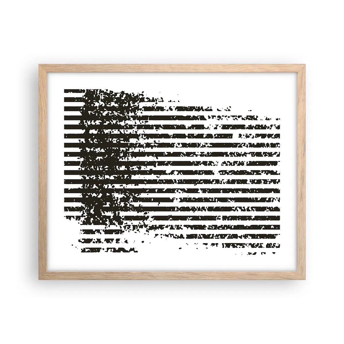 Plakát v rámu světlý dub - Rytmus a šum - 50x40 cm