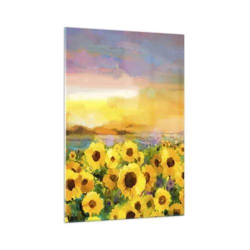 Obraz na skle - Samotné slunce sestoupilo na zem - 70x100 cm