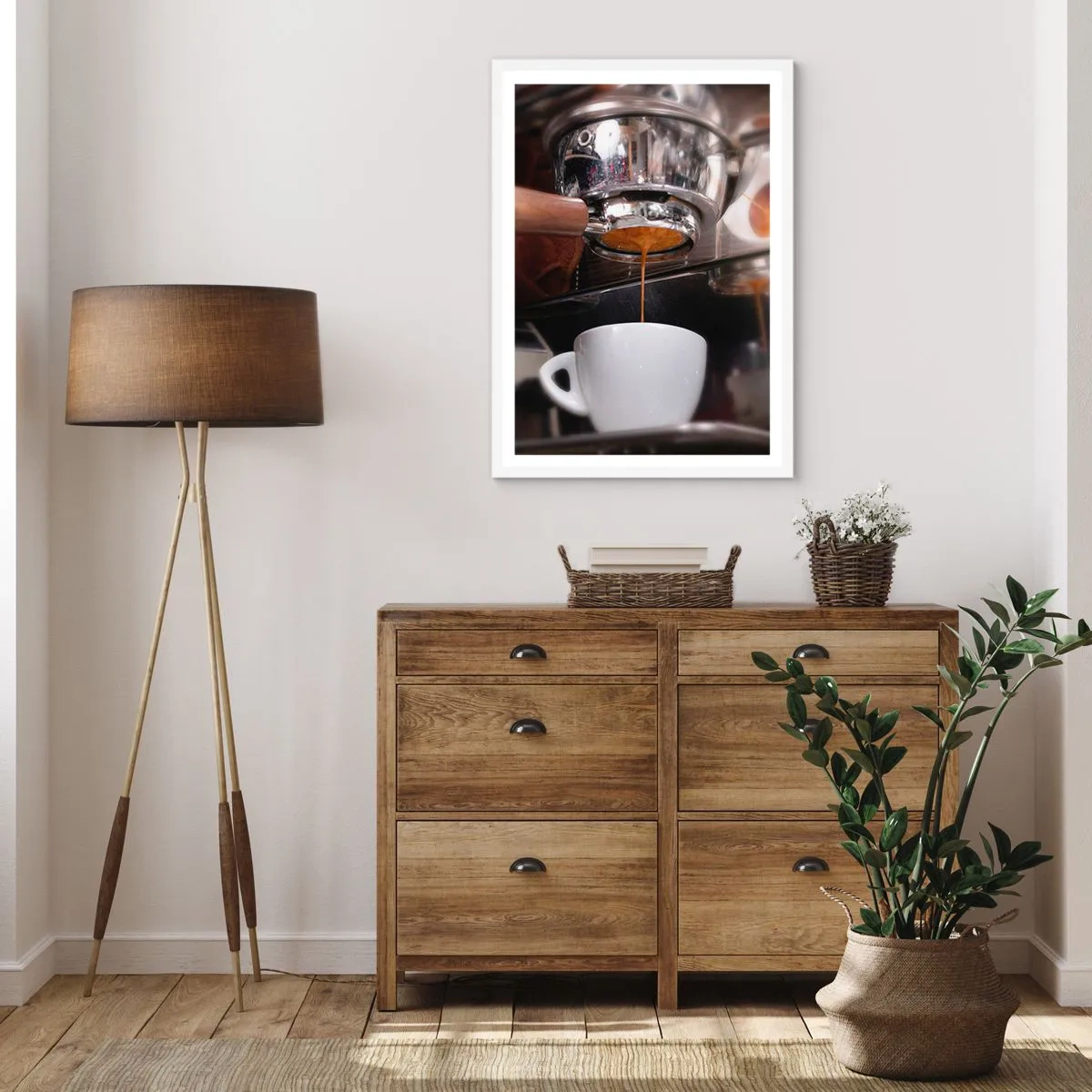 Plakát v bílém rámu - Dobrá chvíle dne - 61x91 cm