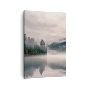 Obraz na plátně - V zamyšlení, v mlze - 70x100 cm