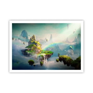 Plakát - Uprostřed nebe - šťastné ostrovy - 100x70 cm