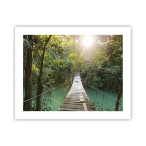 Plakát - Nad azurovou vodou do azurového lesa - 50x40 cm