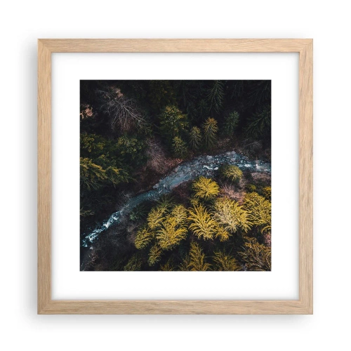 Plakát v rámu světlý dub - Rychle, stále rychleji - 30x30 cm