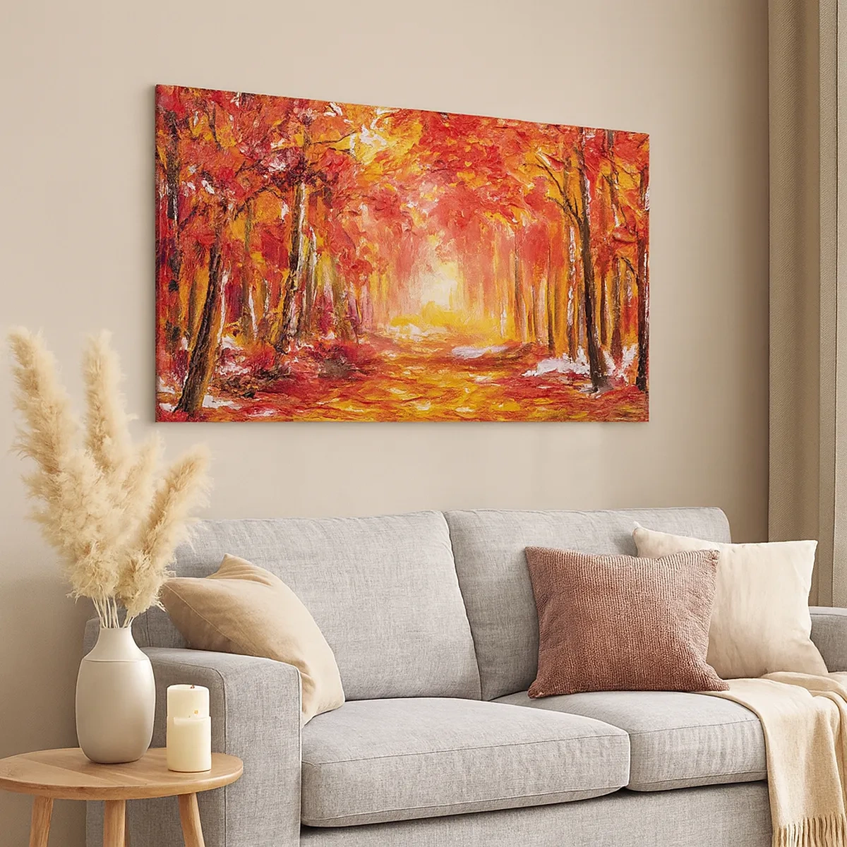 Obraz na plátně - Měděný les - 30x30 cm