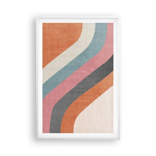 Plakát v bílém rámu - Diagonální kompozice – pohyb - 61x91 cm