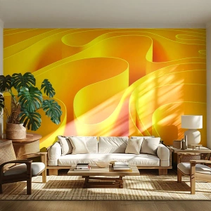 Fototapeta Samolepicí Deluxe Sticker - Jako sluneční vlny - 3D, Moderní, Čáry - 350x256 cm