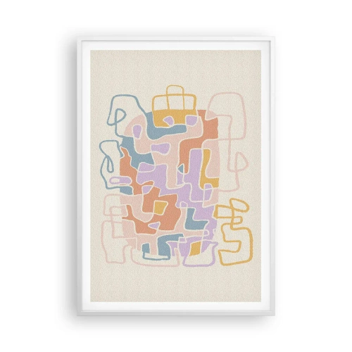 Plakát v bílém rámu - Labyrint – veselé dobrodružství - 70x100 cm