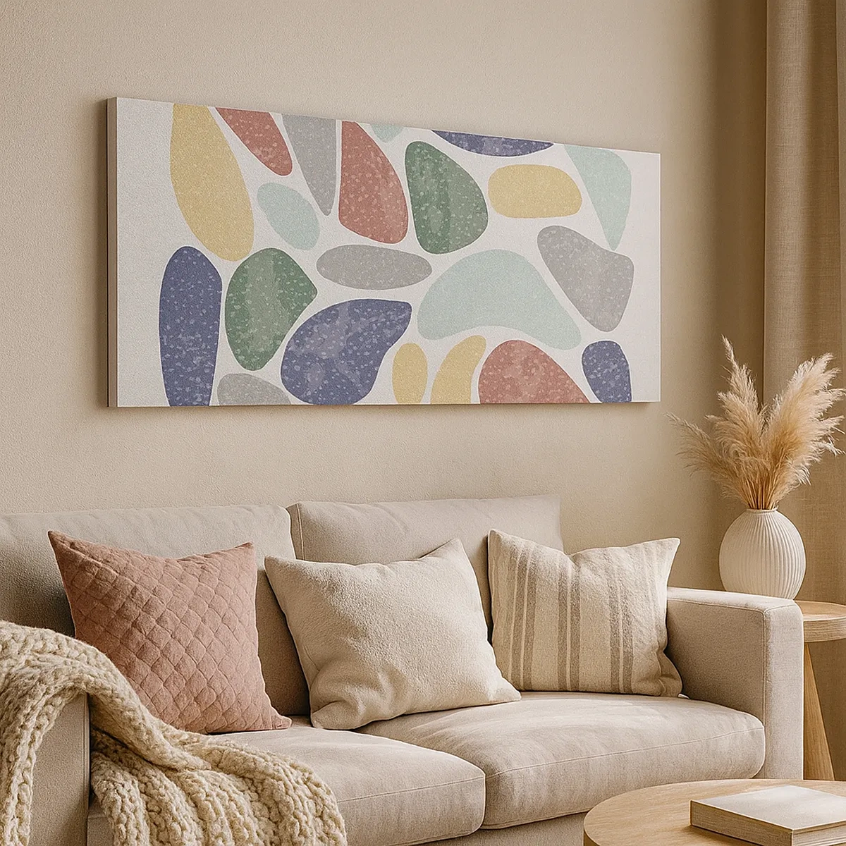 Obraz na plátně - Mozaika práškových barev - 30x30 cm