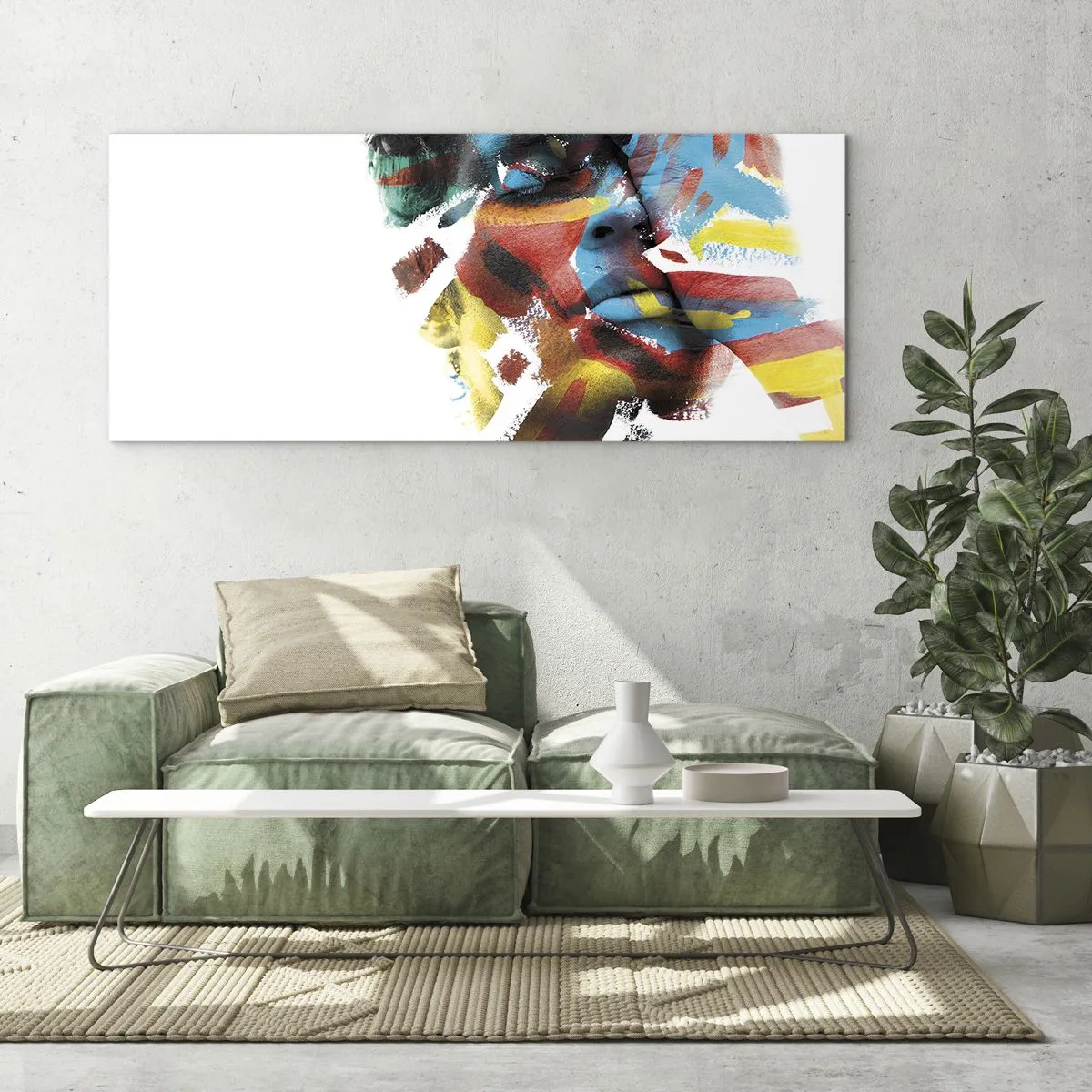 Obraz na skle - Pestrá osobnost - 100x40 cm