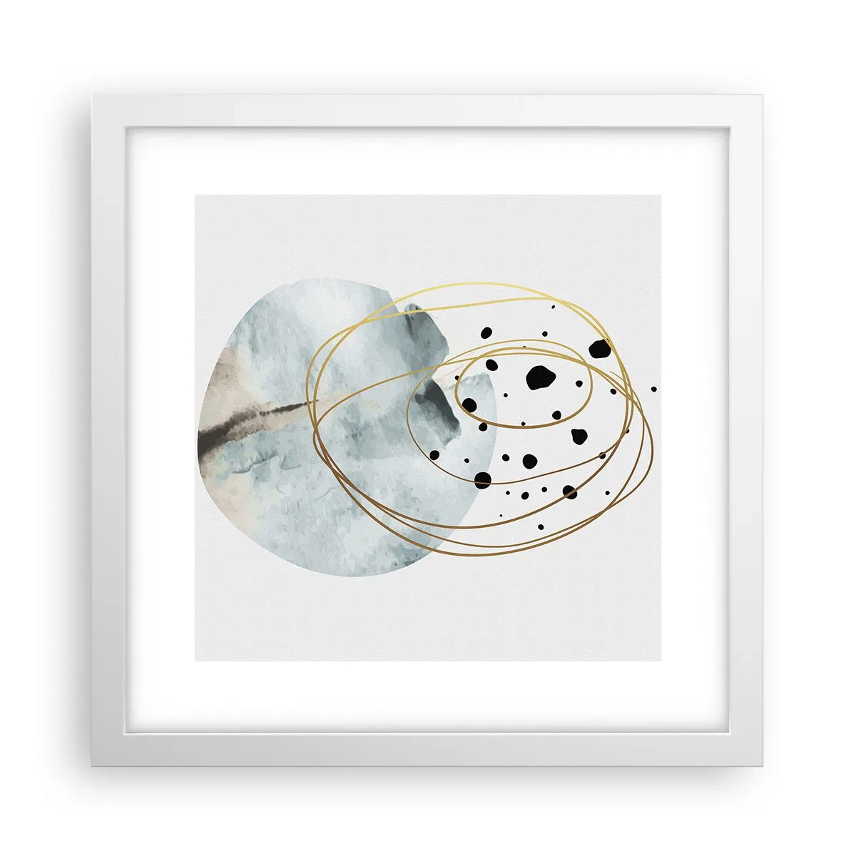 Plakát v bílém rámu - V objetí prostoru - 30x30 cm