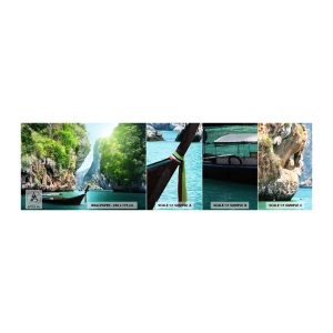 Vzor Fototapety Samolepicí Deluxe Sticker - Pozvánka na exotickou cestu - Krajina, Thajsko, Moře - 100x30 cm