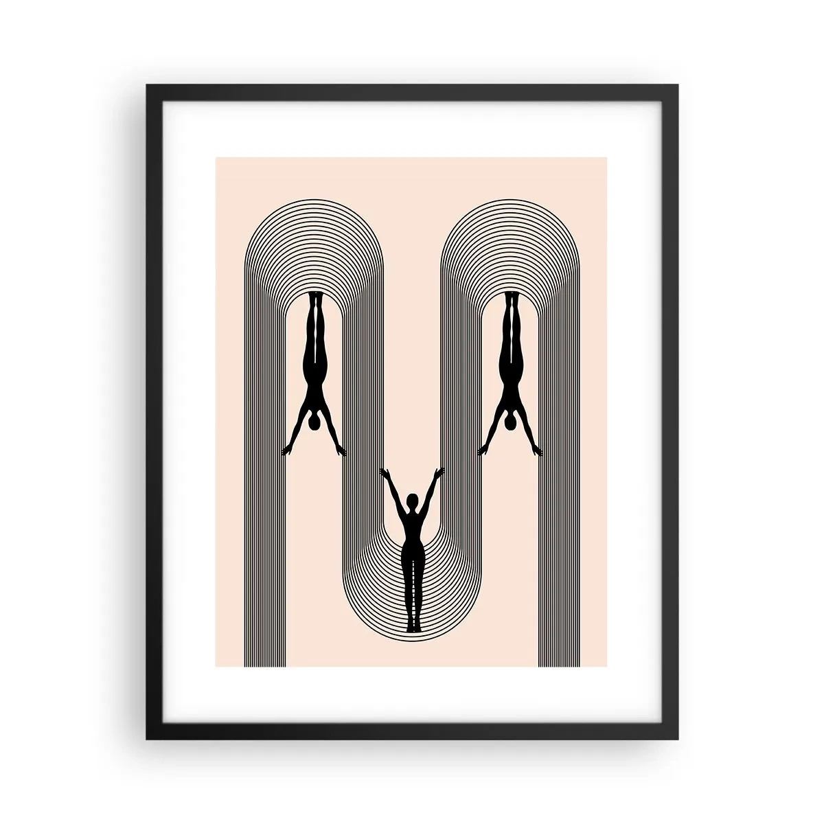 Plakát v černém rámu - Vzhůru nohama - 40x50 cm