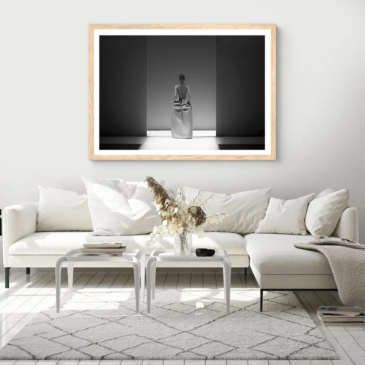 Plakát v rámu světlý dub - Rafinovaná jednoduchost - 100x70 cm