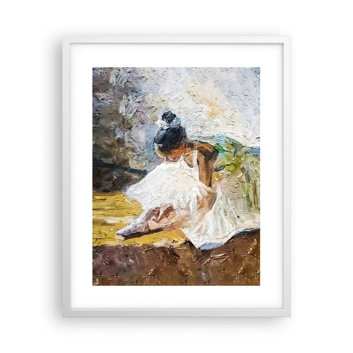 Plakát v bílém rámu - Z Degasova obrazu - 40x50 cm