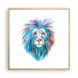 Plakát v rámu světlý dub - Elektrizující aura - 60x60 cm