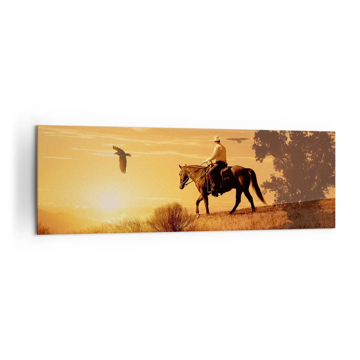 Obraz na plátně - Sám prérií - 160x50 cm