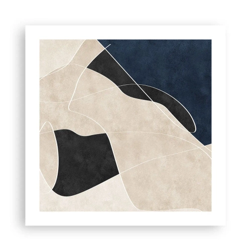Plakát - Abstraktní kompozice – kontrast barev - 50x50 cm