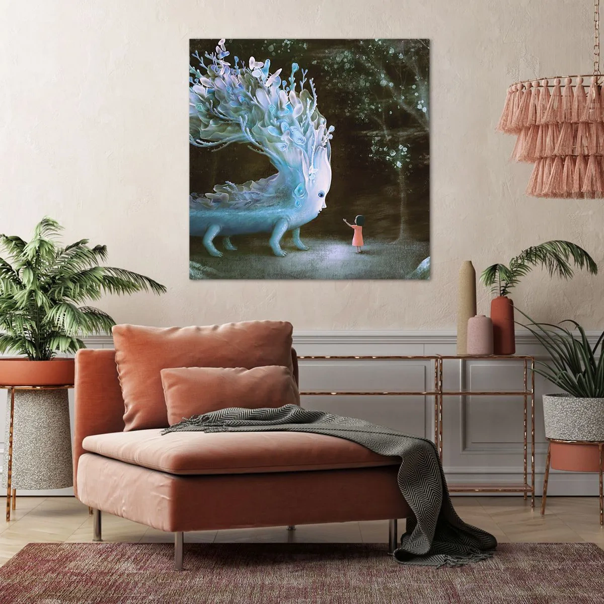 Obraz na plátně - Fantastické setkání - 70x70 cm