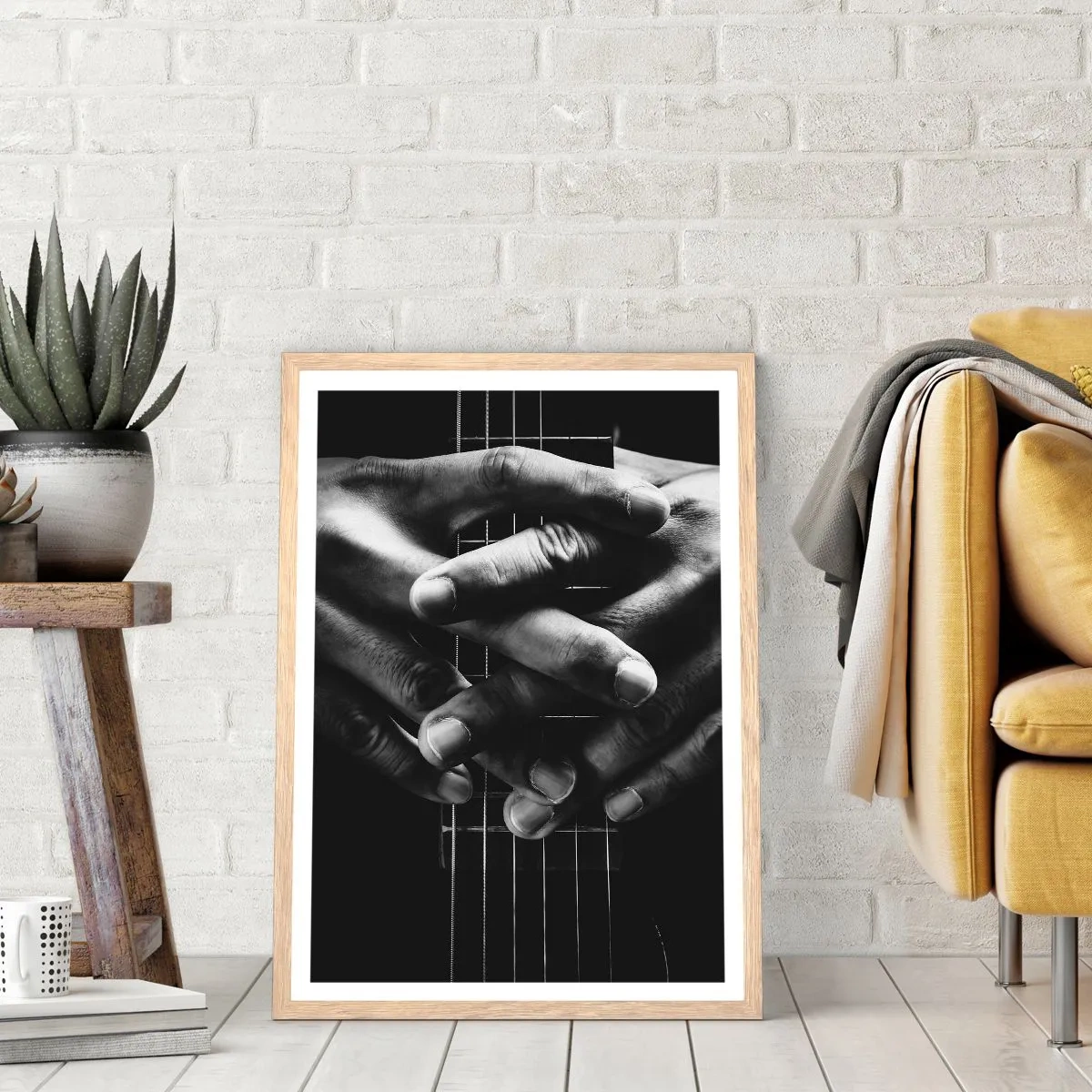 Plakát v rámu světlý dub - Umělcova modlitba - 40x50 cm