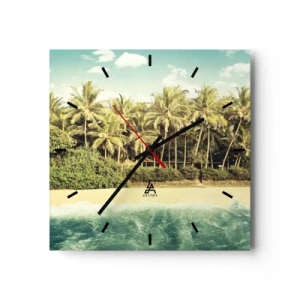 Nástěnné hodiny - Co třeba tady? - 30x30 cm