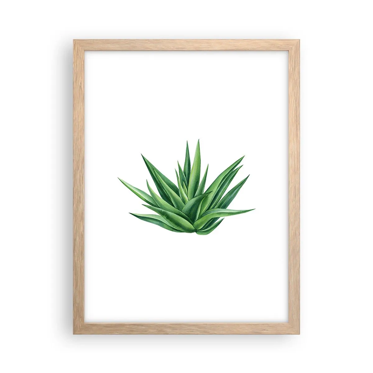 Plakát v rámu světlý dub - Zelená – síla – život - 30x40 cm