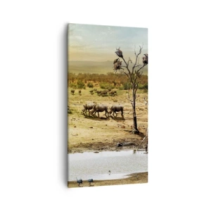 Obraz na plátně - „Z ráje opět pramenila řeka…“ - 55x100 cm