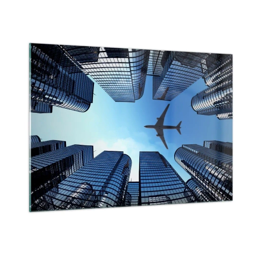 Obraz na skle - Pohled ze skleněné rokle - 100x70 cm