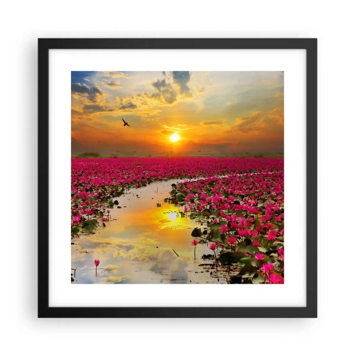 Plakát v černém rámu - Tajemný život jezera - 40x40 cm