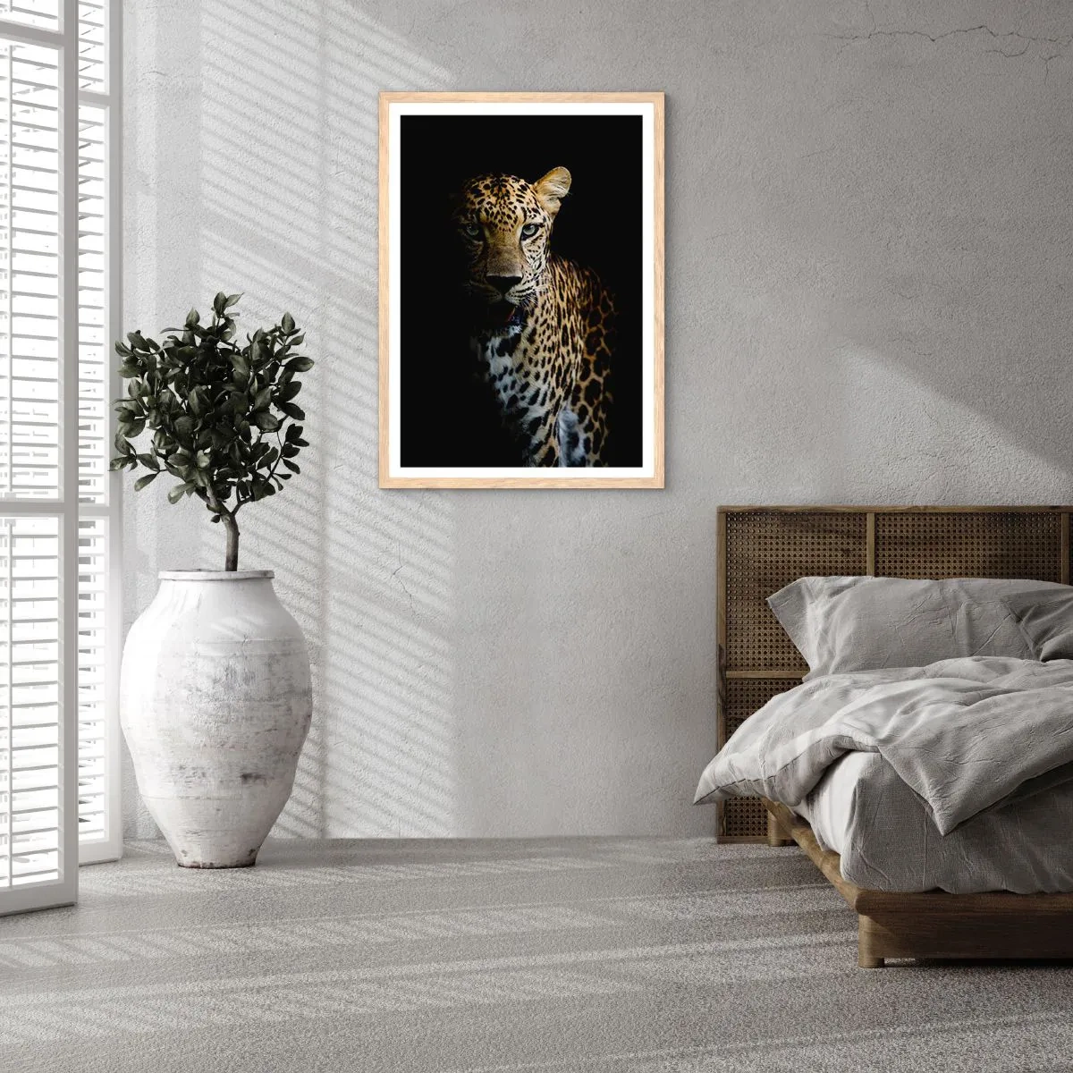 Plakát v rámu světlý dub - Temná krása - 50x70 cm