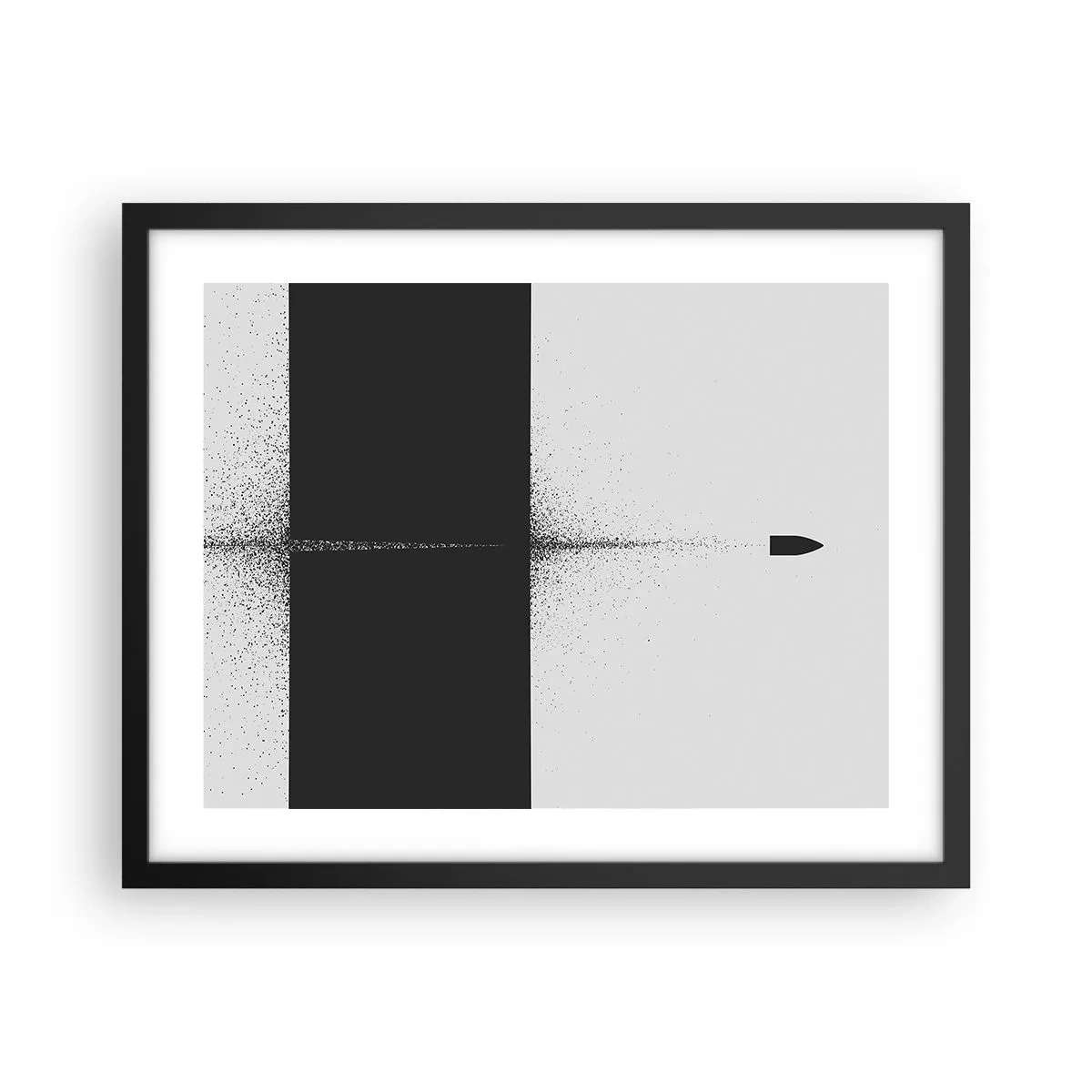 Plakát v černém rámu - Přímo k cílu - 50x40 cm