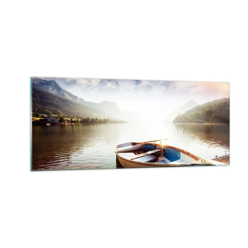 Obraz na skle - U velké a čisté vody - 100x40 cm