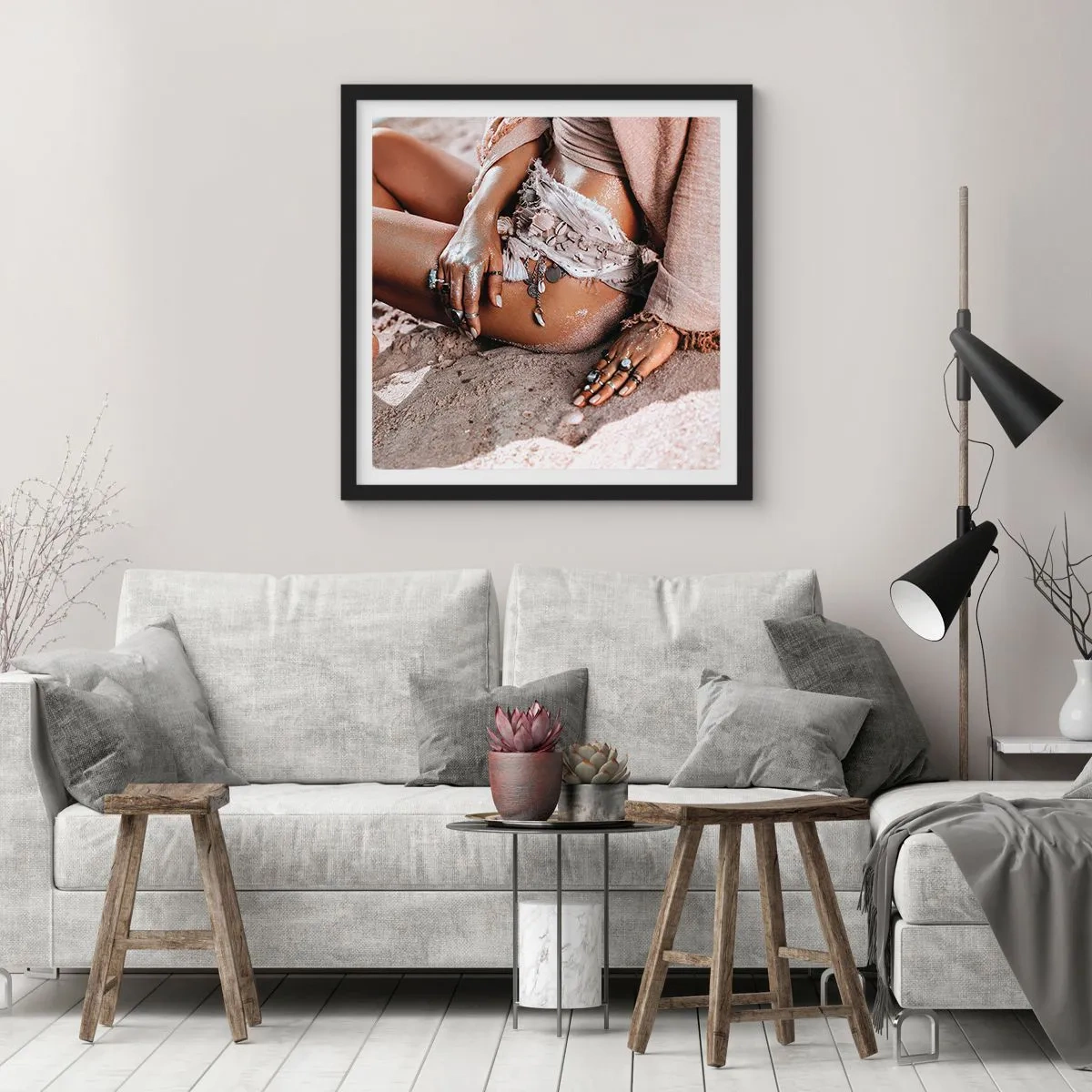 Plakát v černém rámu - Vyplavena na břeh? - 30x30 cm