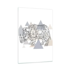 Obraz na skle - Struktura síly - 80x120 cm