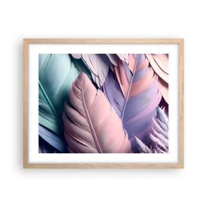 Plakát v rámu světlý dub - Ptačí styl - 50x40 cm