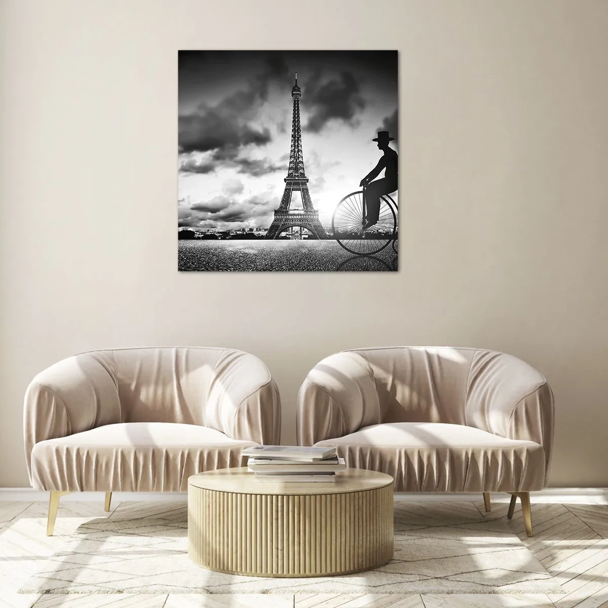 Obraz na skle - Touha po Belle Epoque - 70x70 cm