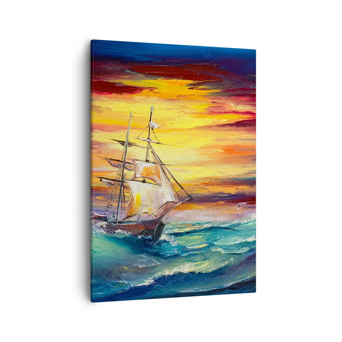 Obraz na plátně - Statečně proti vlnám - 50x70 cm