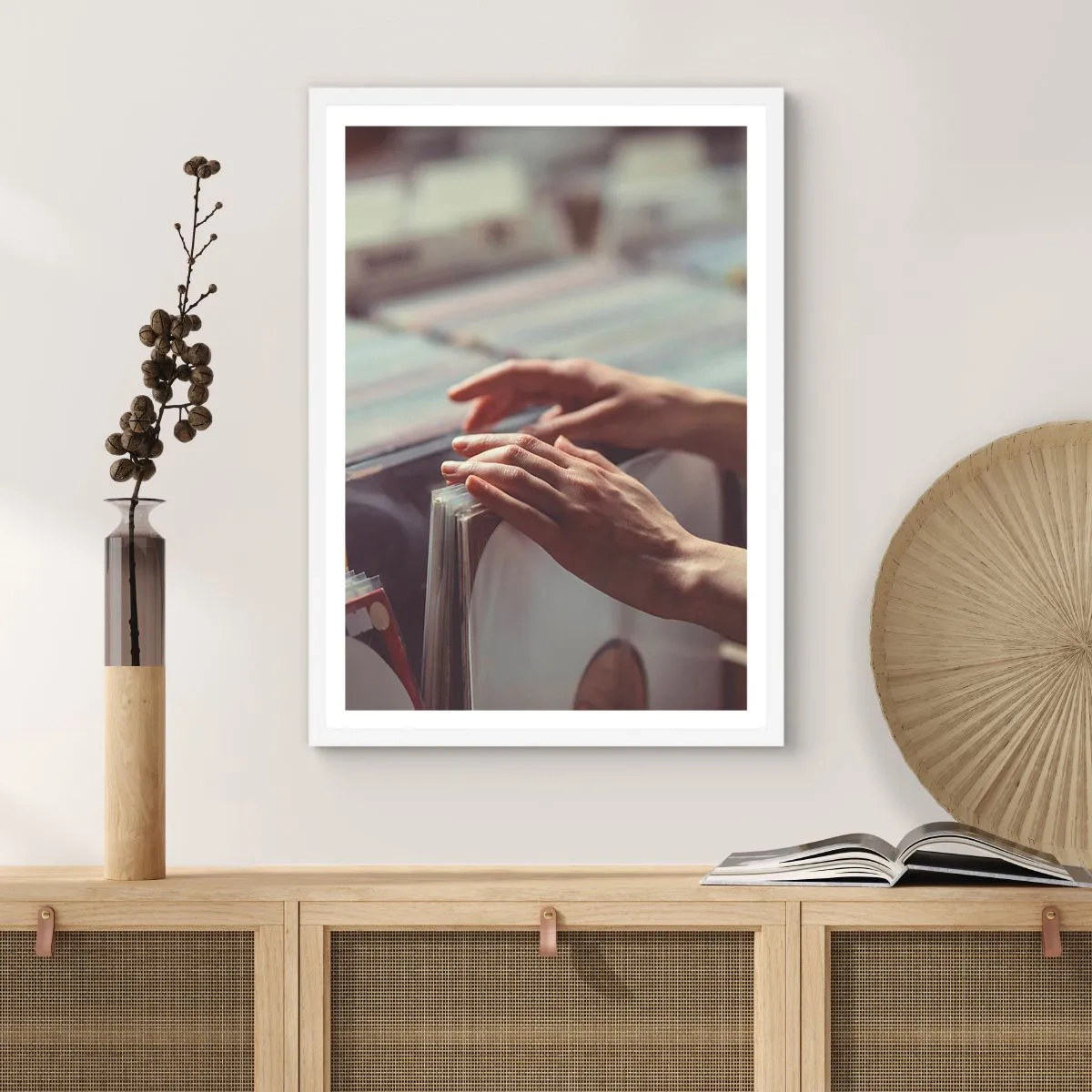 Plakát v bílém rámu - Hledání emocí - 40x50 cm