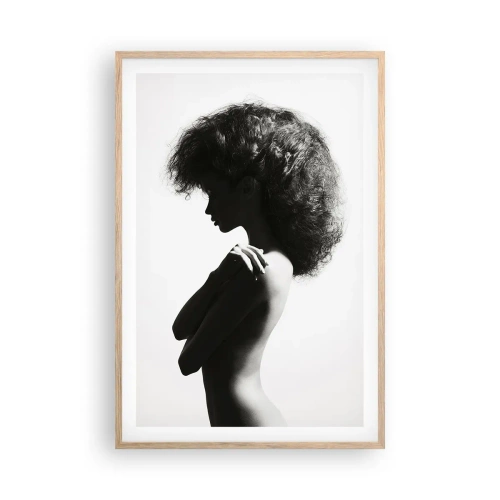 Plakát v rámu světlý dub - Jako květina na štíhlém stonku - 61x91 cm