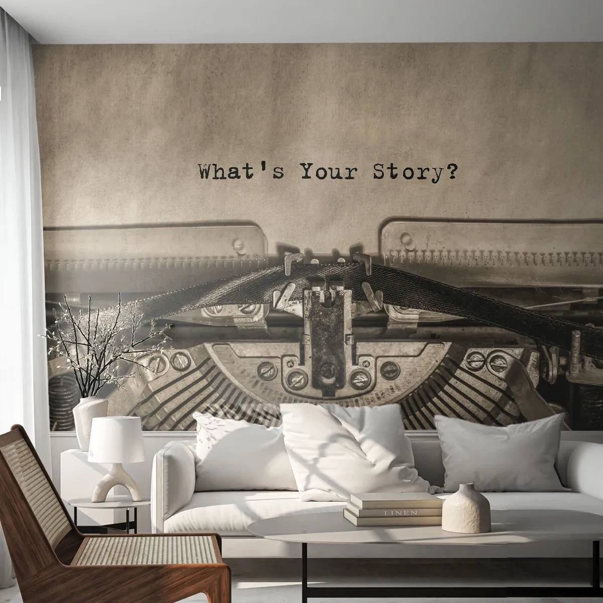 Fototapeta Premium Sand - Pověz mi - Pěnivý stroj, Vinobraní, Retro - 150x105 cm