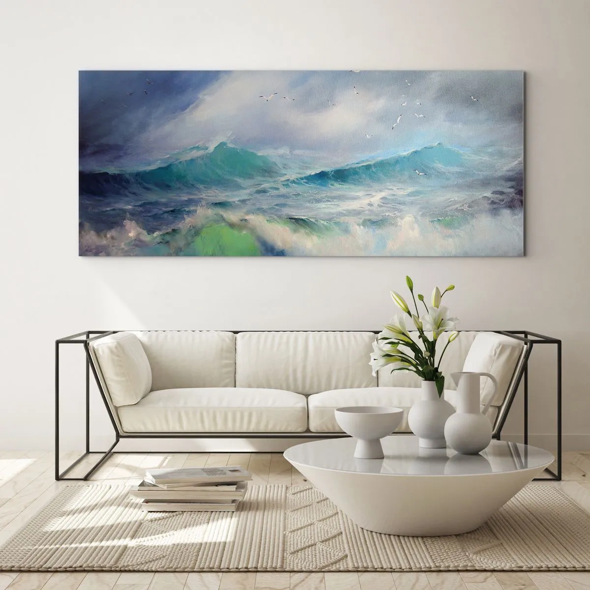 Obraz na skle - „Vichřice zavyla triumfálně…“ - 140x50 cm