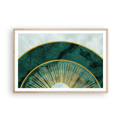 Plakát v rámu světlý dub - Jiná sluneční soustava - 91x61 cm