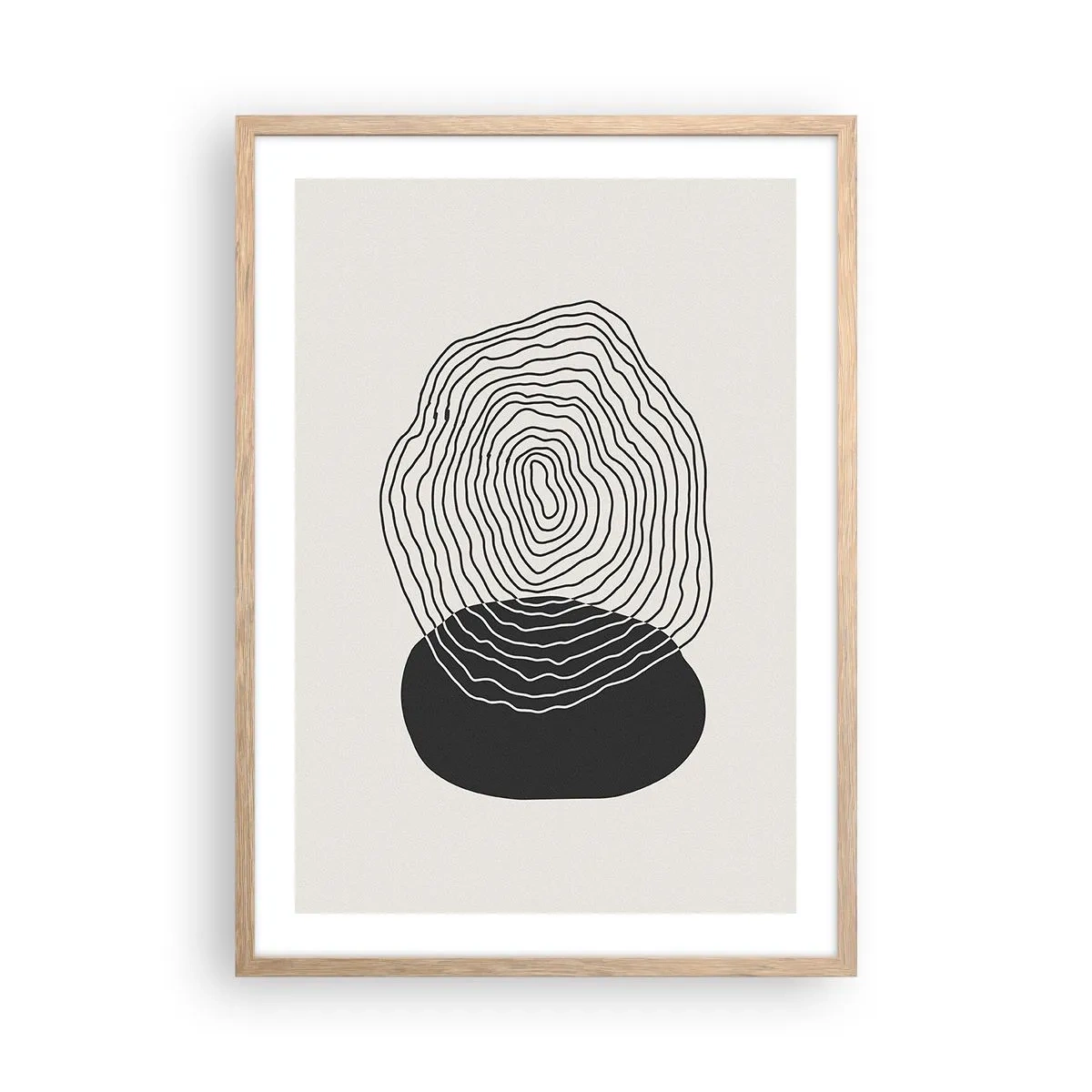 Plakát v rámu světlý dub - Trvání a kmitání - 50x70 cm